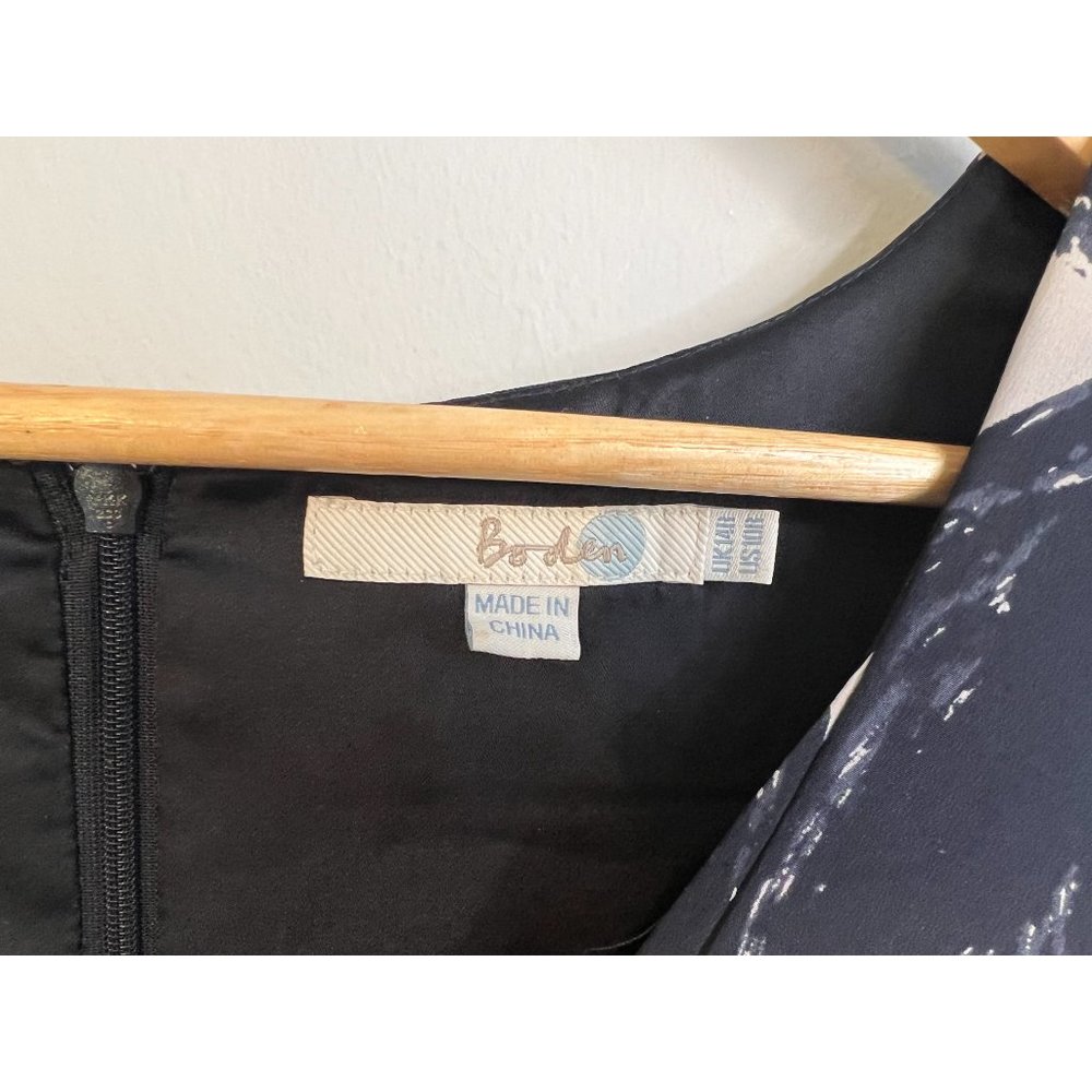 BODEN sz 14 UK 10 US silk sleeveless abstract dress EUC - Picture 2 of 4